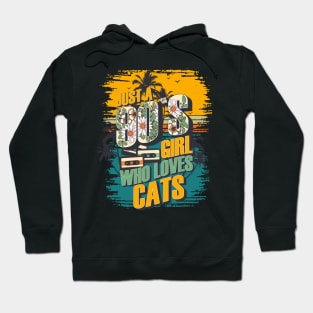 Just a 90s girl who loves cats Vintage gift ideas Hoodie